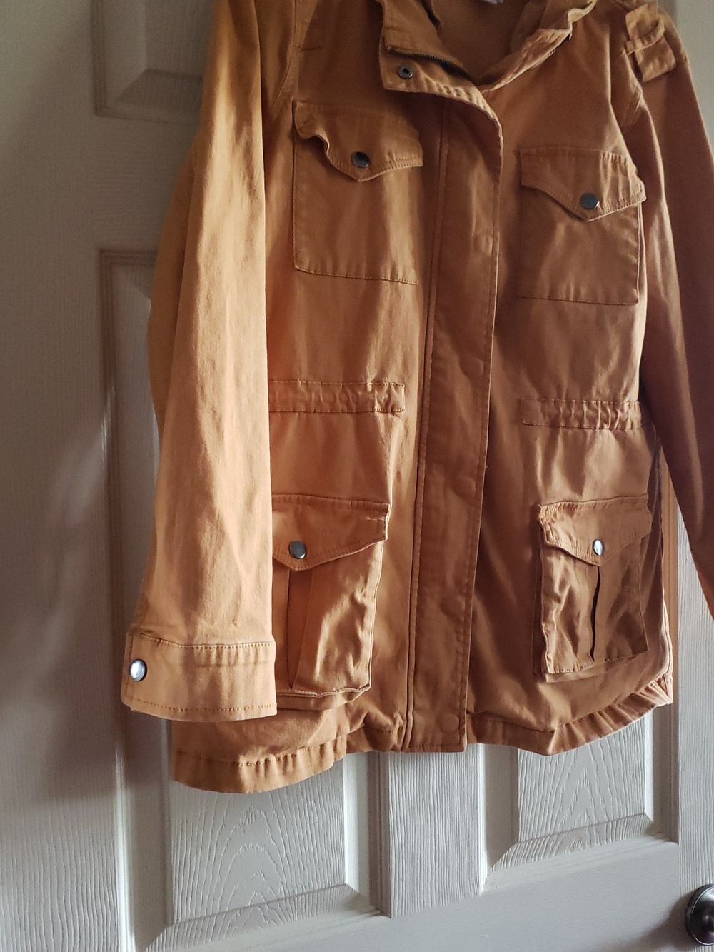 ๐๐ค๐ MARKET & SPRUCE MUSTARD YELLOW STITCH FIX CARGO JACKET DETACHABLE HOOD - Picture 5 of 12